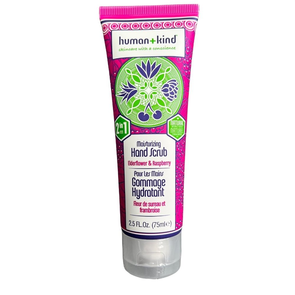 Human + Kind Moisturizing Hand Scrub Skincare Conscience 2.5 oz Elderflower